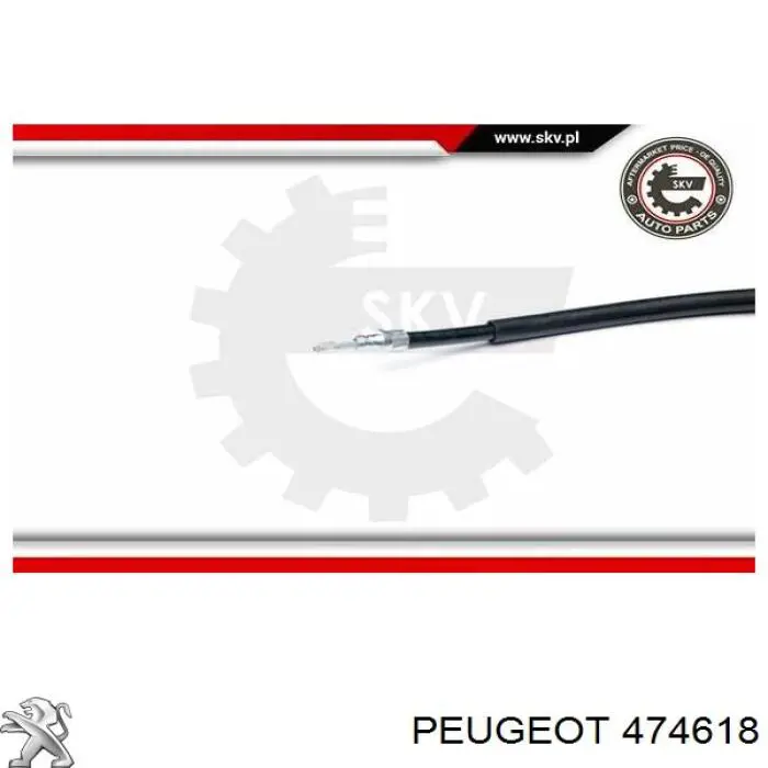 474618 Peugeot/Citroen cable de freno de mano trasero derecho/izquierdo