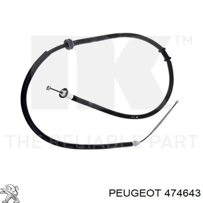 Cable de freno de mano trasero derecho Peugeot/Citroen 474643 precio, desde 18,88 EUR