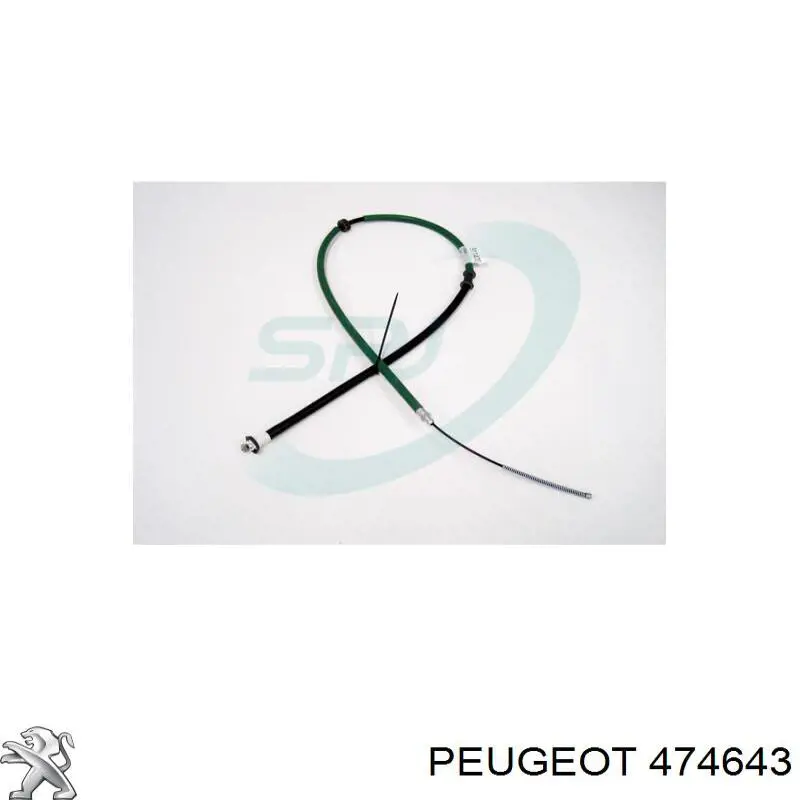 Comprar 474643 Peugeot/Citroen Cable de freno de mano trasero derecho