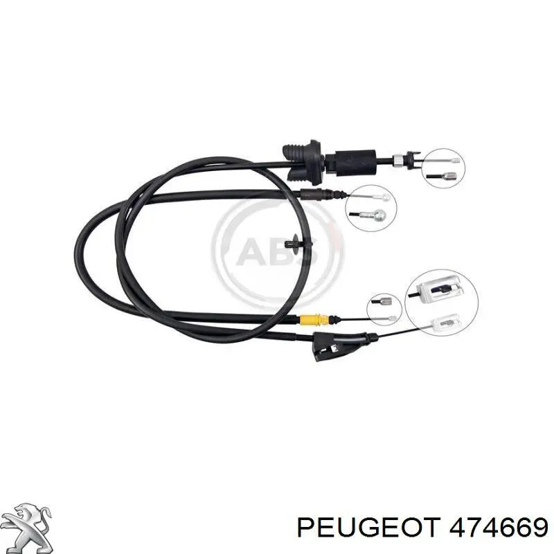Cable de freno de mano delantero para Peugeot 3008 