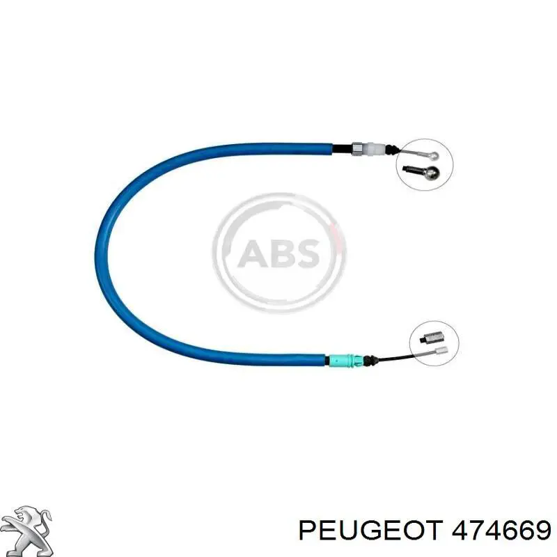 Comprar 474669 Peugeot/Citroen Cable de freno de estacionamiento delantero