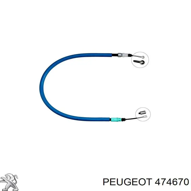 474657 Peugeot/Citroen cable de freno de mano trasero derecho/izquierdo