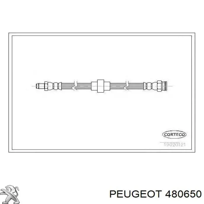 480650 Peugeot/Citroen latiguillo de freno delantero