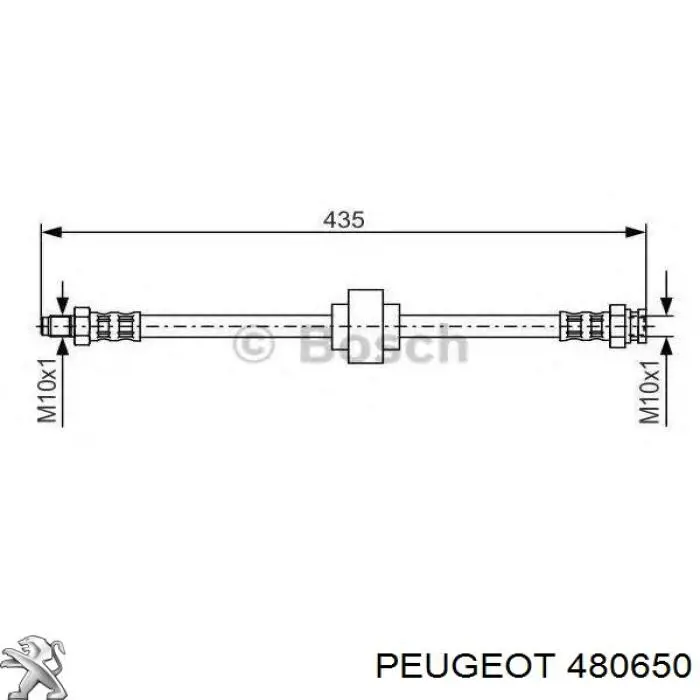 96160 Fare Tubo de frenos delantero