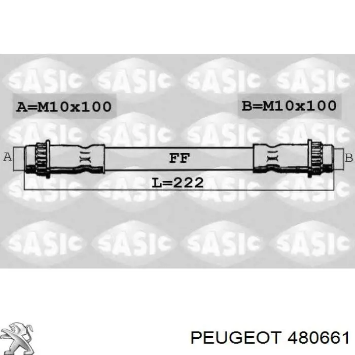 Tubo liquido de freno trasero Peugeot/Citroen 480657
