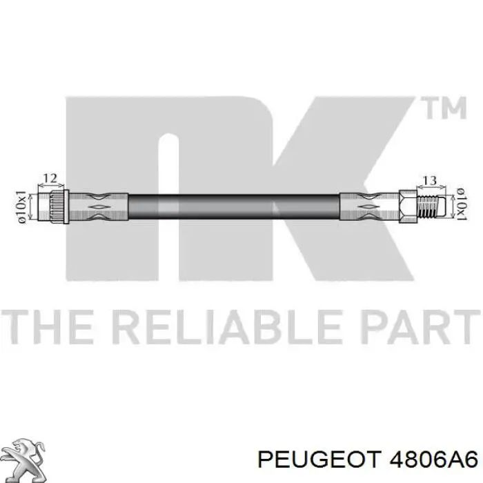 4806A6 Peugeot/Citroen tubo flexible de frenos