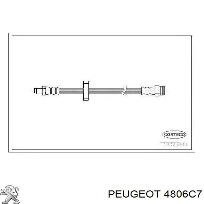 4806C7 Peugeot/Citroen latiguillo de freno trasero