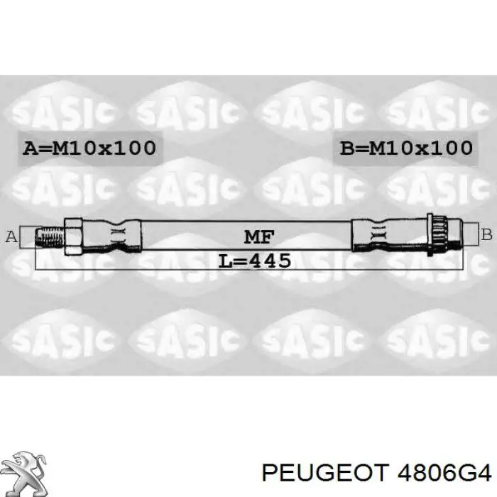 Comprar 4806G4 Peugeot/Citroen Latiguillos de freno delantero