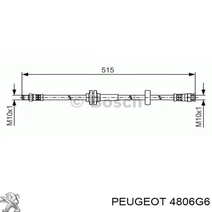 Comprar 4806G6 Peugeot/Citroen Latiguillos de freno delantero