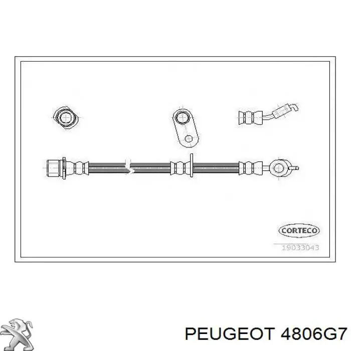 4806G7 Peugeot/Citroen latiguillo de freno trasero