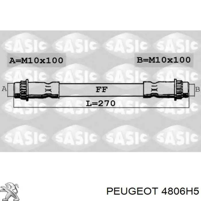 Comprar 4806H5 Peugeot/Citroen Latiguillo de freno trasero