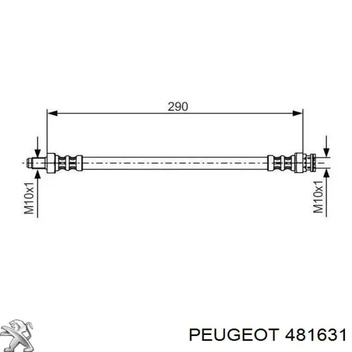 481631 Peugeot/Citroen tubo flexible de frenos