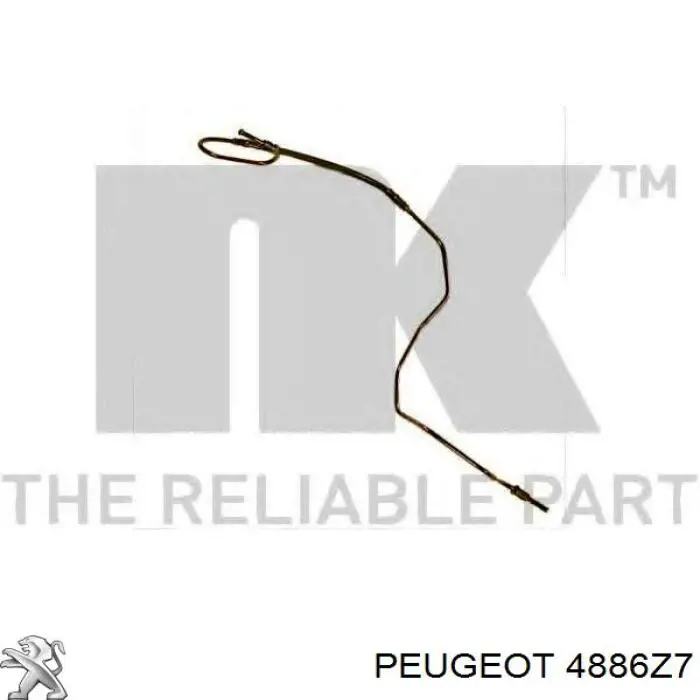 4886Z7 Peugeot/Citroen tubo flexible de frenos trasero derecho