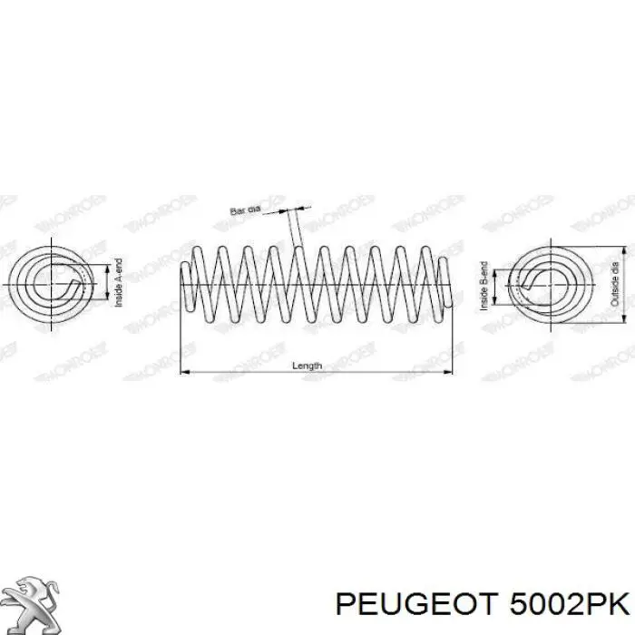 Muelle delantero Peugeot/Citroen 5002PK precio, desde 32,53 EUR