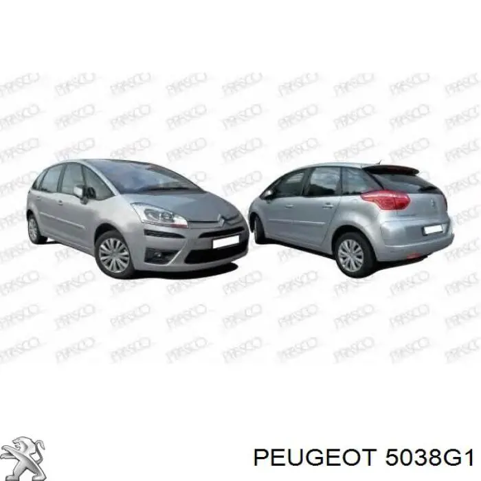Soporte del amortiguador delantero 5038G1 Peugeot/Citroen