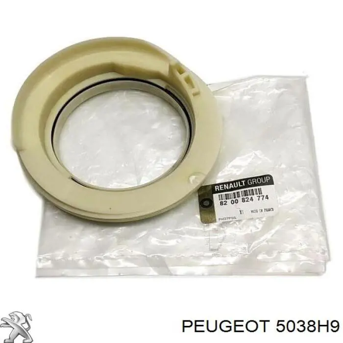 Soporte del amortiguador delantero izquierdo 5038H9 Peugeot/Citroen
