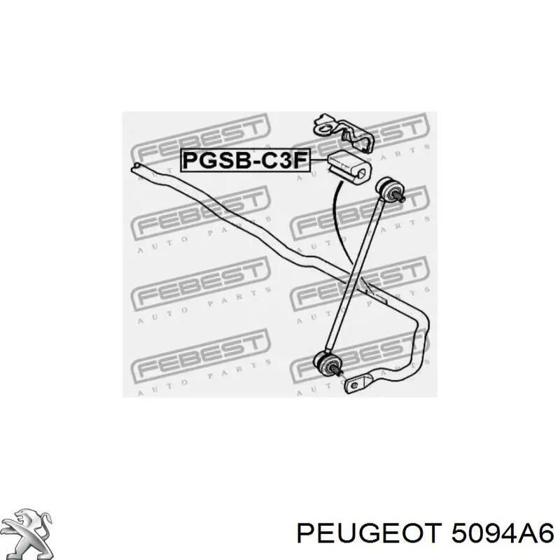 5094A6 Peugeot/Citroen Buje de barra estabilizadora delantera
