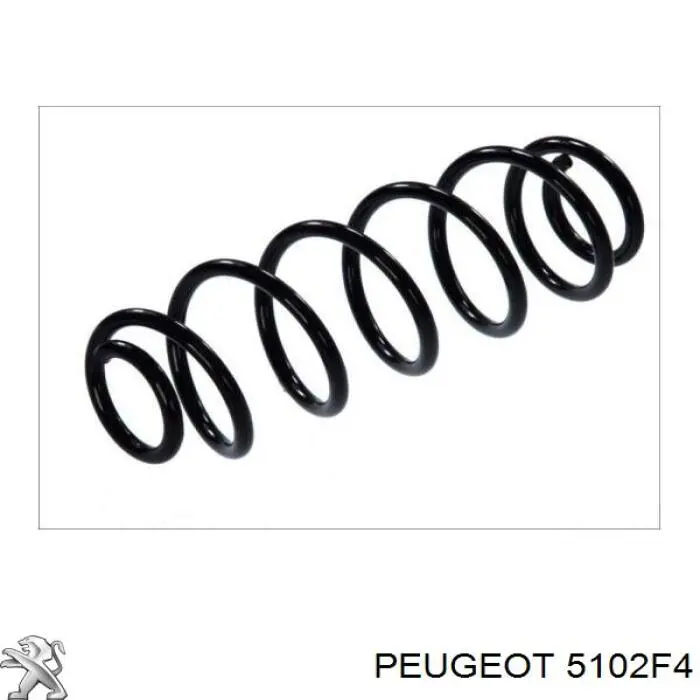 5102F4 Peugeot/Citroen muelle de suspensión eje trasero