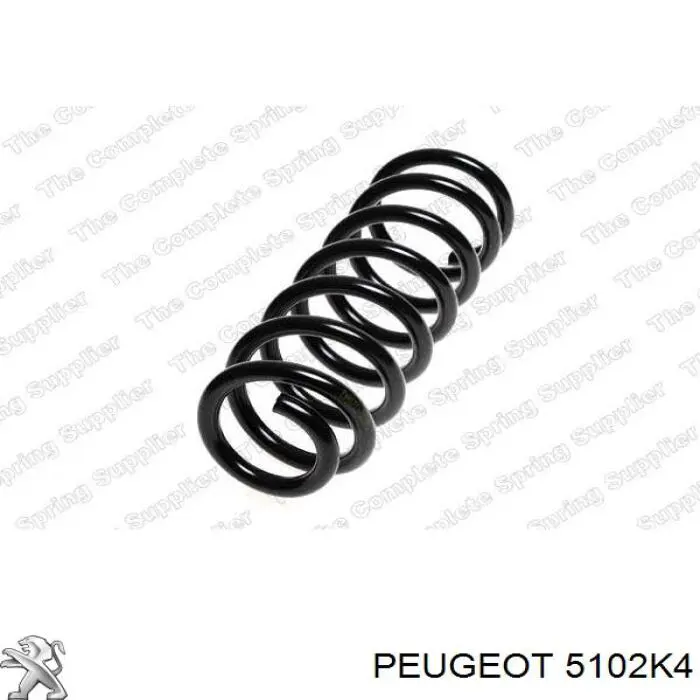 5102K4 Peugeot/Citroen muelle de suspensión eje trasero