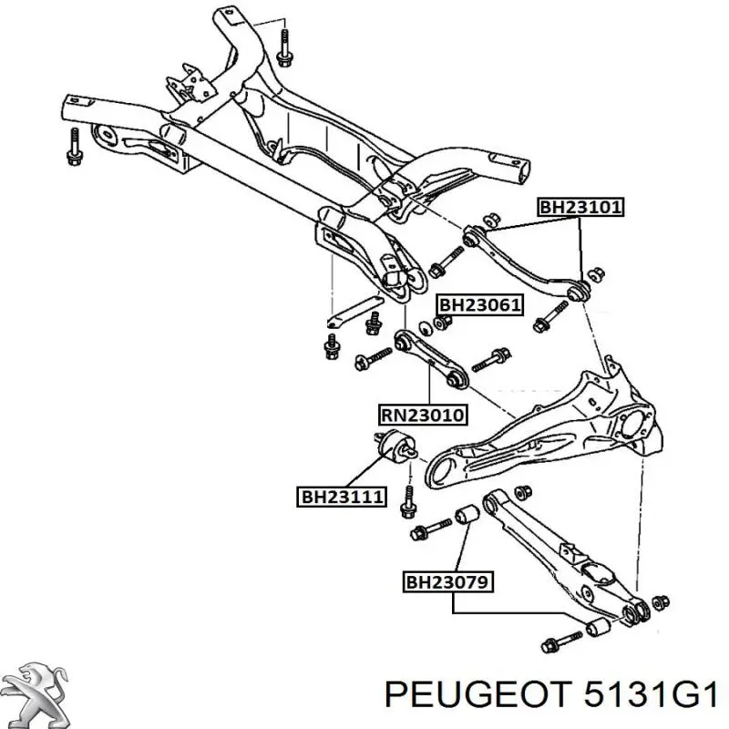 Comprar 5131G1 Peugeot/Citroen Buje interior del brazo transversal trasero