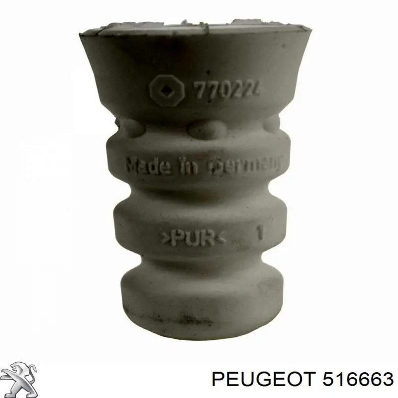 Comprar 516663 Peugeot/Citroen Tope de amortiguador trasero