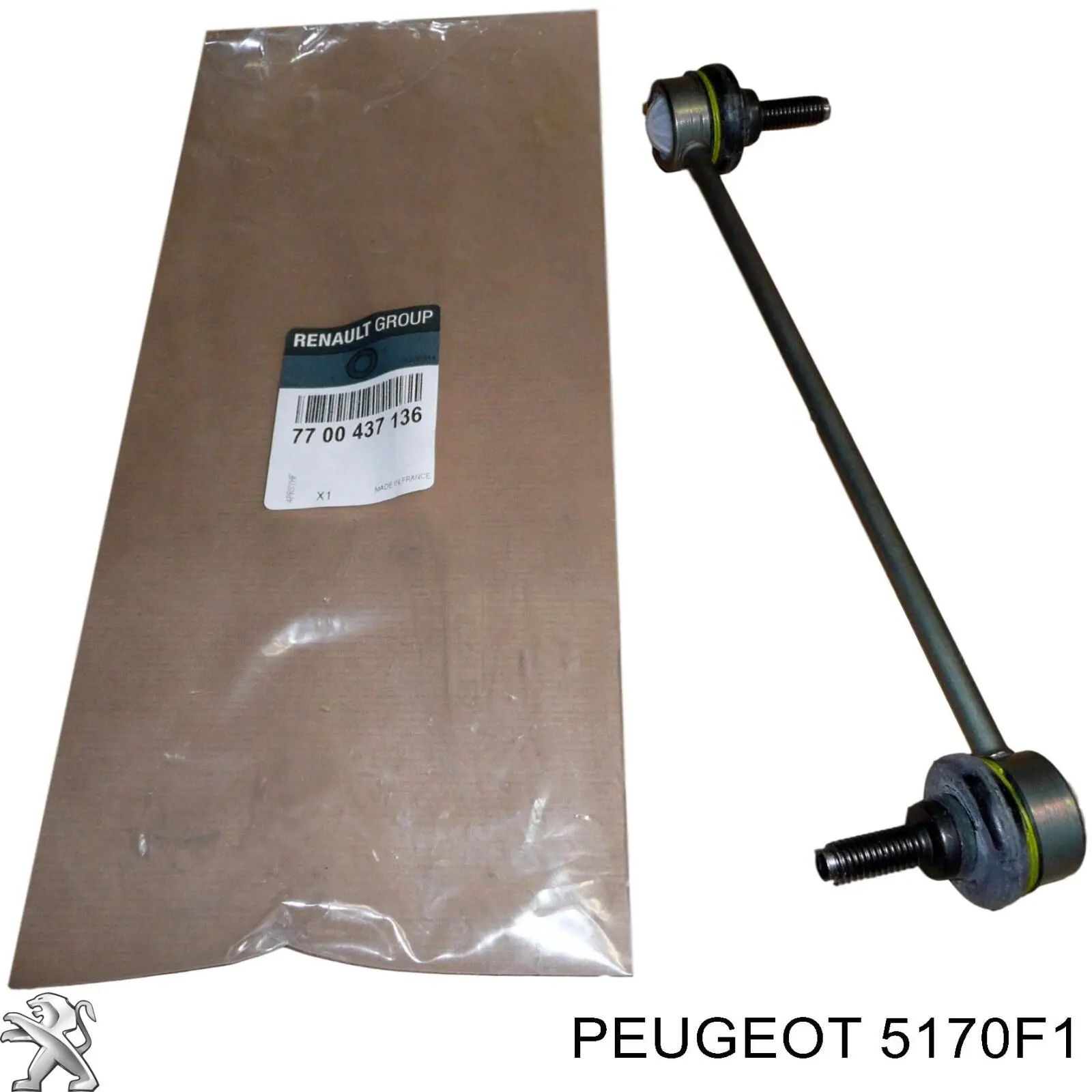 Comprar 5170F1 Peugeot/Citroen Barra transversal reactiva de la suspensión trasera