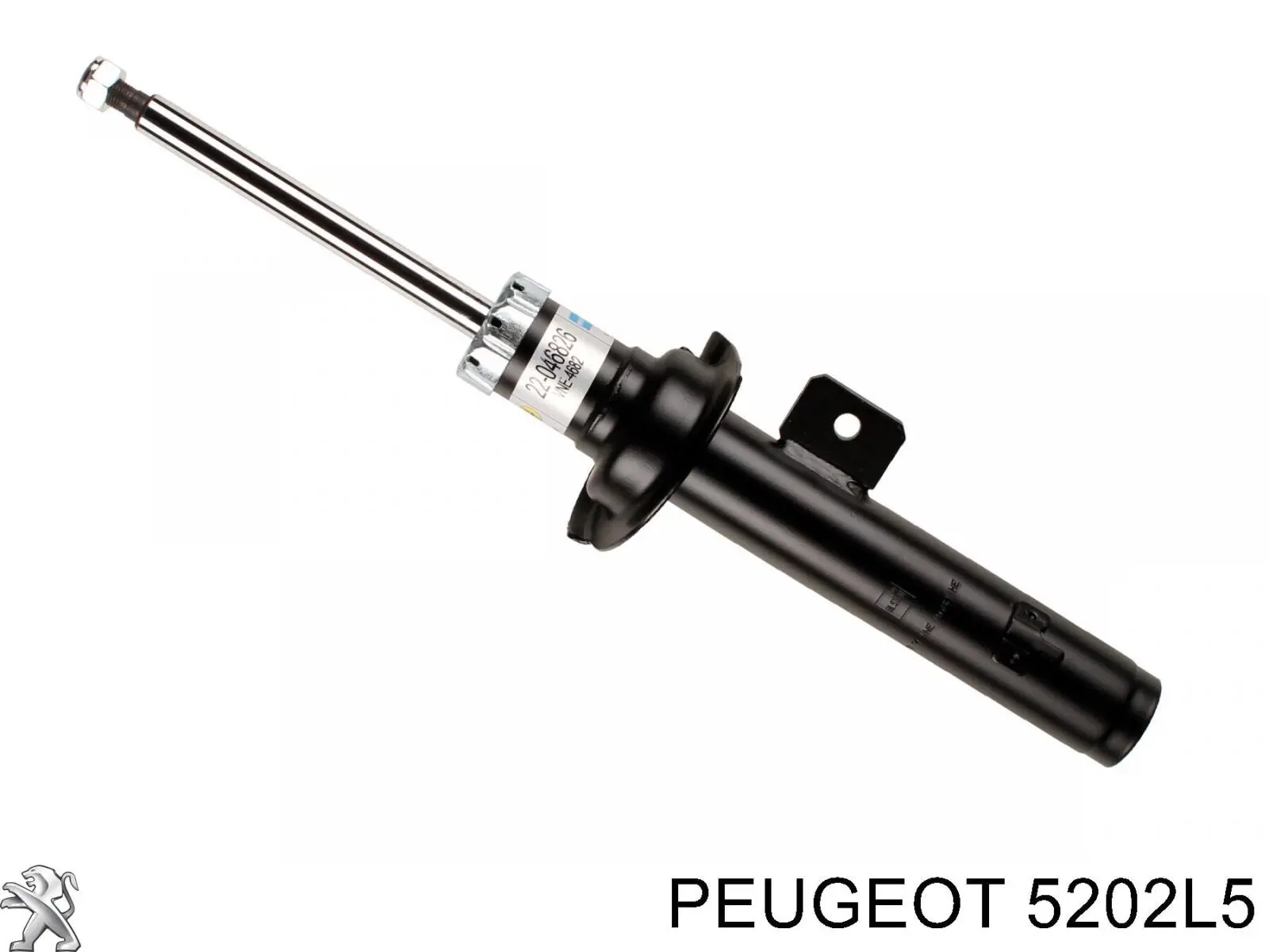 5202L5 Peugeot/Citroen barra oscilante, suspensión de ruedas delantera, inferior derecha