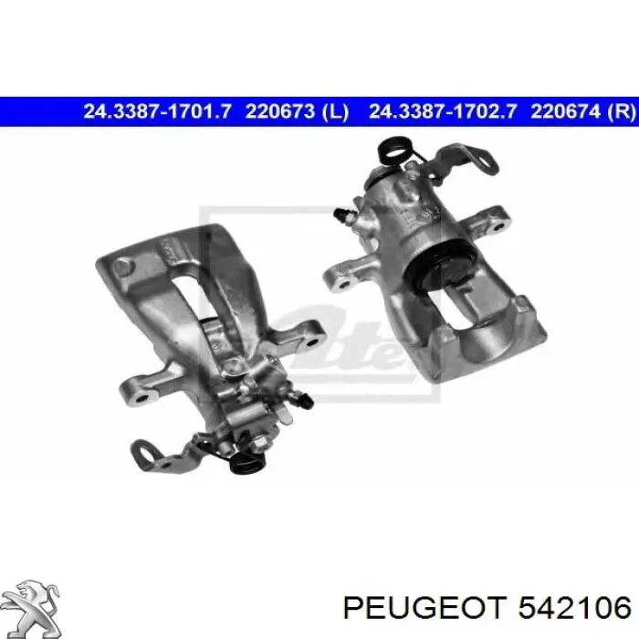 542106 Peugeot/Citroen tapacubos de ruedas