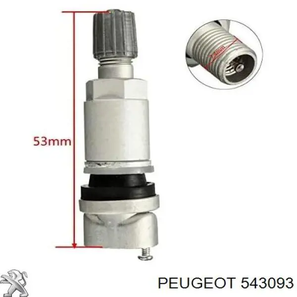 Sensor de presión de neumáticos 543093 Peugeot/Citroen