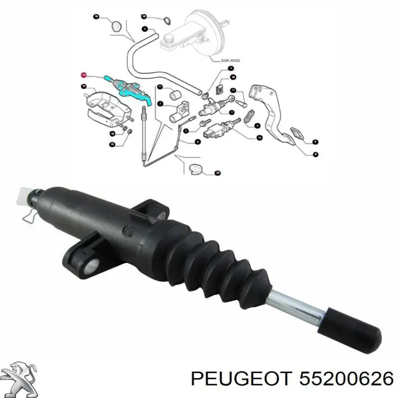 Comprar 55200626 Peugeot/Citroen Bombín de embrague