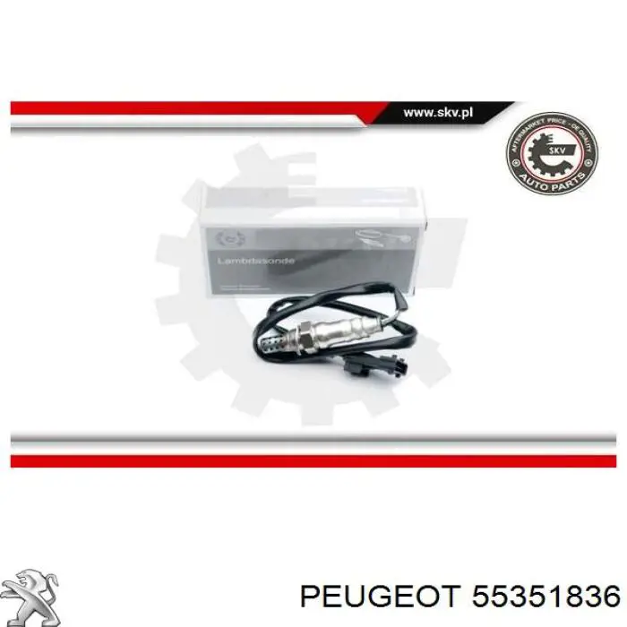 55351836 Peugeot/Citroen sonda lambda sensor de oxigeno para catalizador