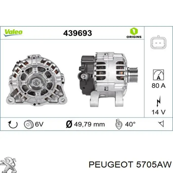 Comprar 5705AW Peugeot/Citroen Dynamo