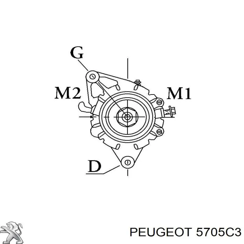 5705C3 Peugeot/Citroen alternador