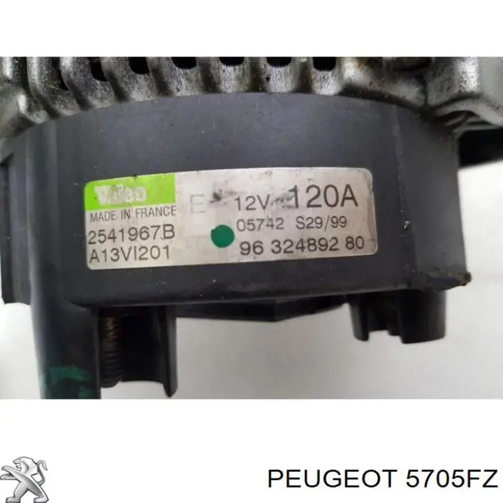 5705FZ Peugeot/Citroen alternador