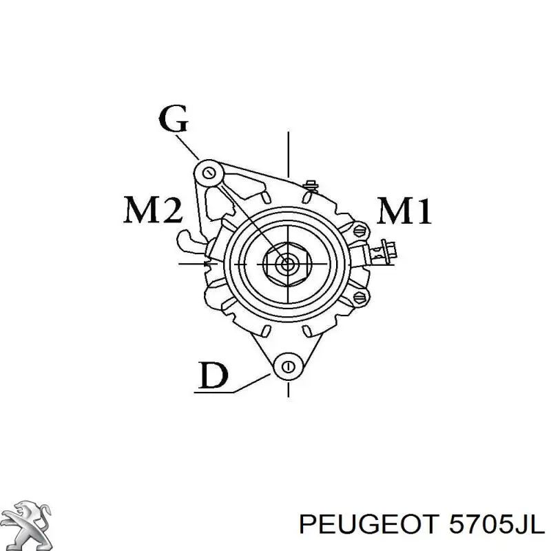 5705JL Peugeot/Citroen alternador