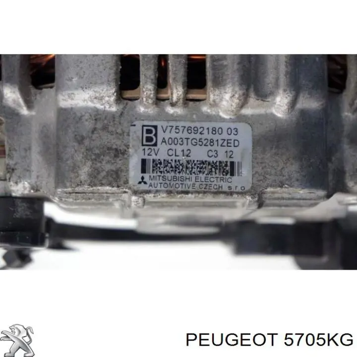 5705KG Peugeot/Citroen Alternador de coche