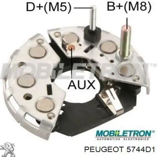 5744D1 Peugeot/Citroen puente de diodos, alternador