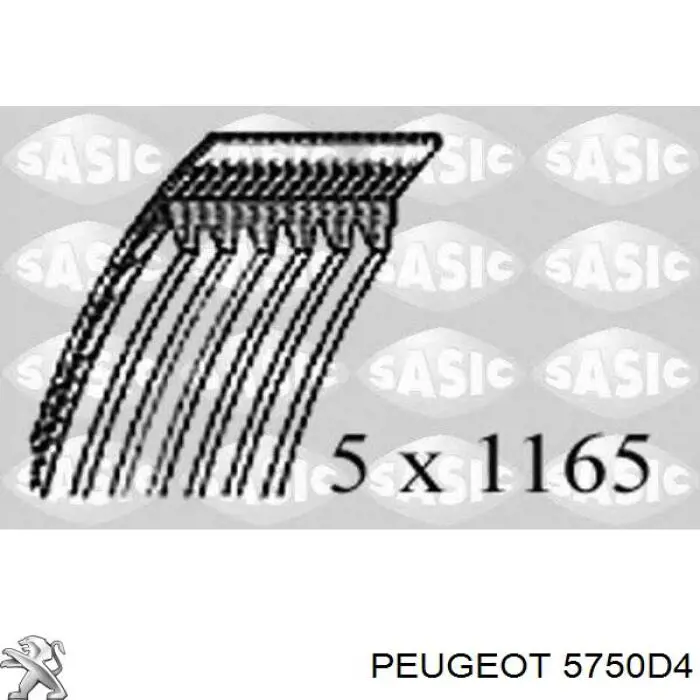 5750D4 Peugeot/Citroen correa trapezoidal