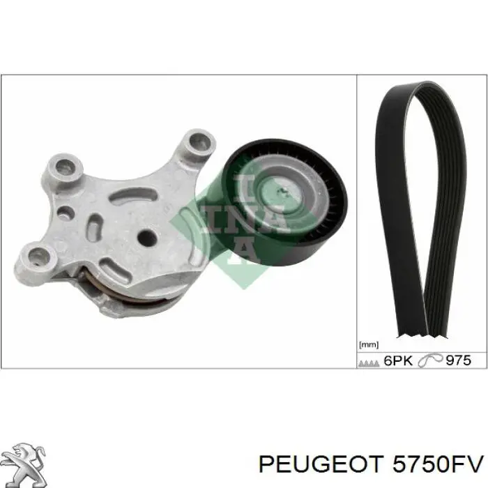 Correa de transmisión trapezoidal Peugeot/Citroen 5750FV precio, desde 16,06 EUR