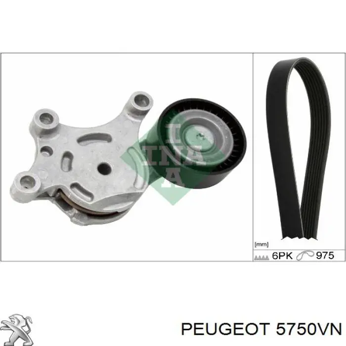 Correa de transmisión trapezoidal Peugeot/Citroen 5750VN precio, desde 16,06 EUR
