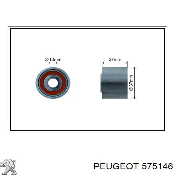 575146 Peugeot/Citroen polea inversión / guía, correa poli v