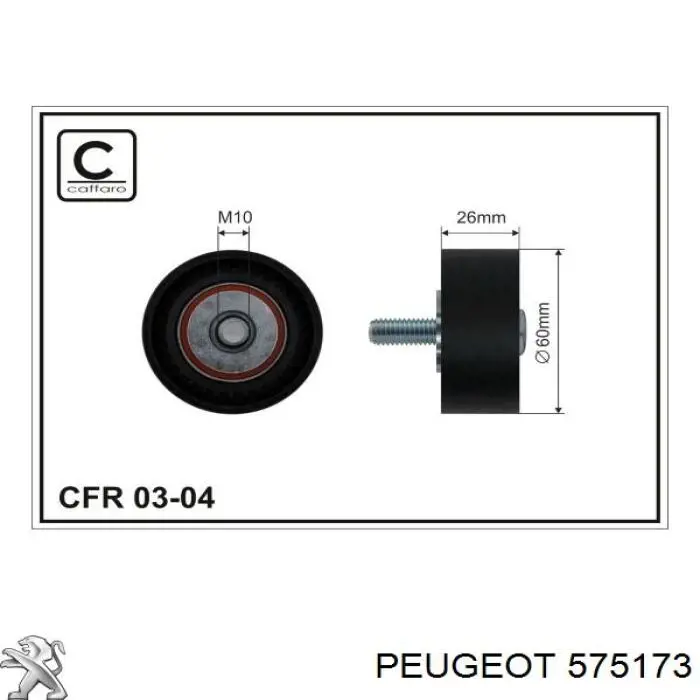 Rodillo tensor correa poli V Peugeot/Citroen 575173 precio, desde 12,07 EUR