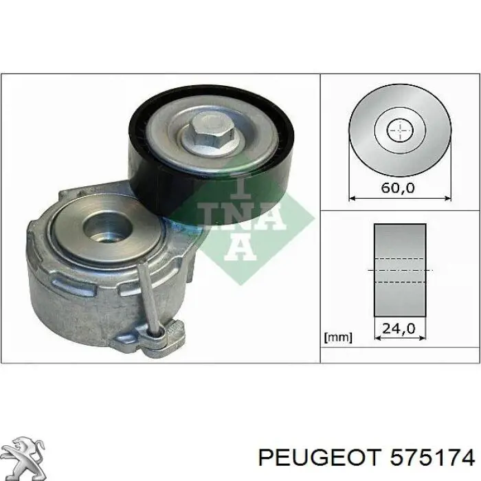Comprar 575174 Peugeot/Citroen Tensor de correa poli V 