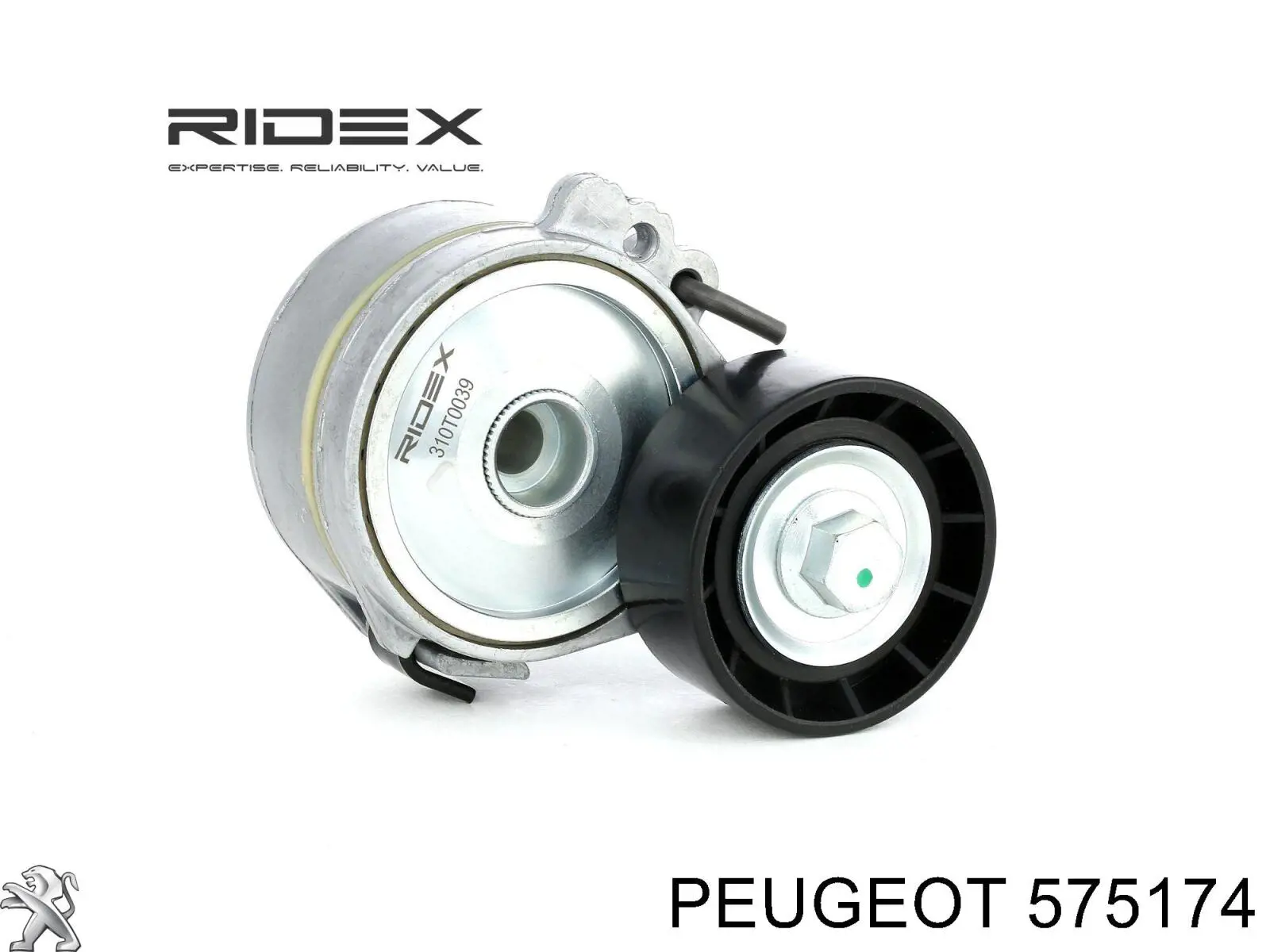 Tensor de la correa trapecial poli v Peugeot/Citroen 575174
