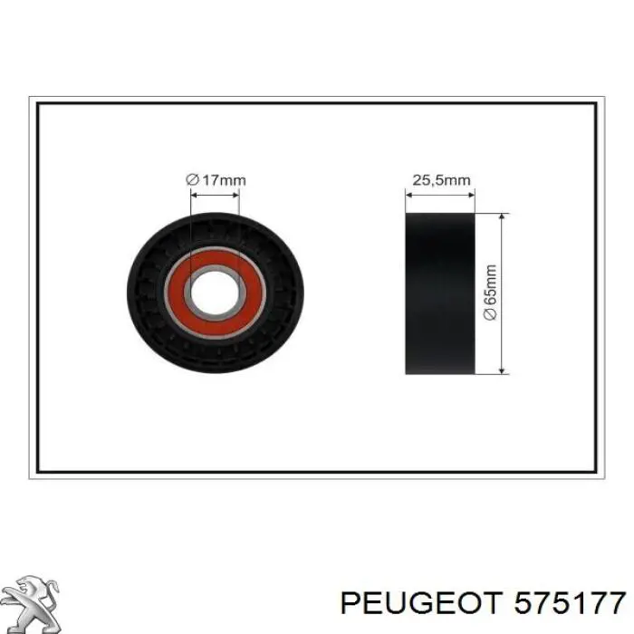 575177 Peugeot/Citroen tensor de correa, correa poli v