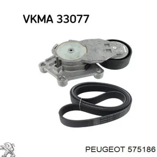 Tensor de correa, correa poli V Peugeot 208 CA, CC