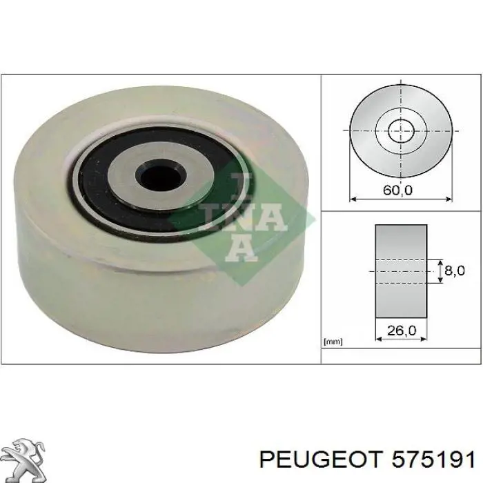Rodillo tensor correa poli V Peugeot/Citroen 575191 precio, desde 22,14 EUR