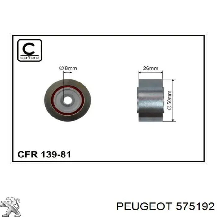 Comprar 575192 Peugeot/Citroen Polea inversión/guía, correa poli V