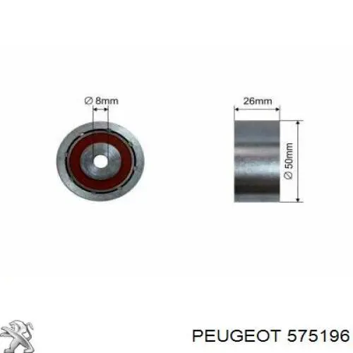 Polea inversión/guía, correa auxiliar servicios Peugeot/Citroen 575196 precio, desde 14,88 EUR