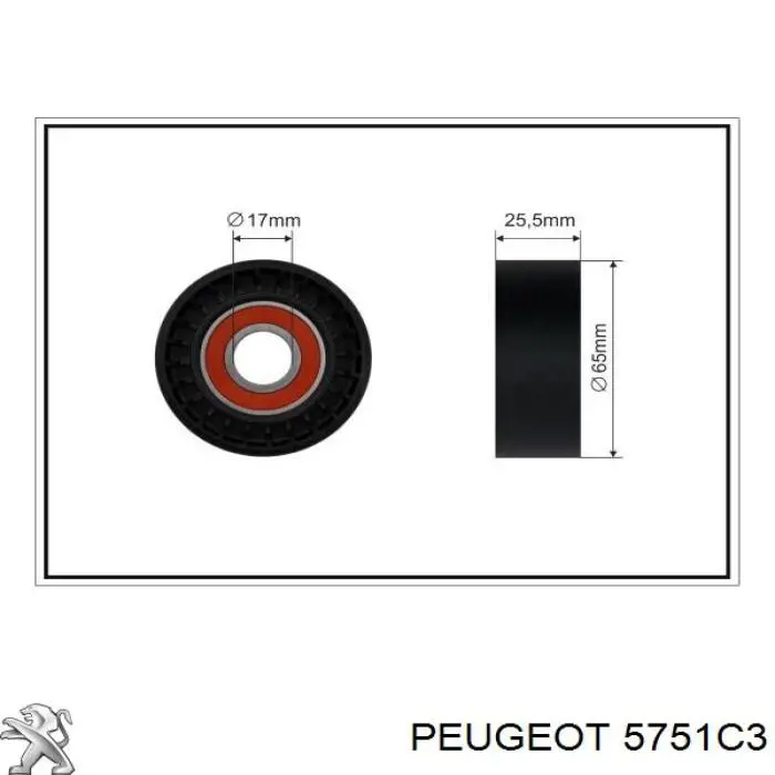 Tensor de la correa trapecial Peugeot/Citroen 5751C3 precio, desde 40,45 EUR